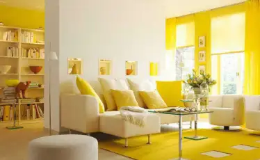 Ngôi nhà đẹp nhờ những màu sắc thảm rực rỡ mà trẻ chung.