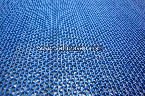 Thảm nhựa lưới màu xanh nước biển